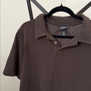 H&M Dark Brown Polo Shirt